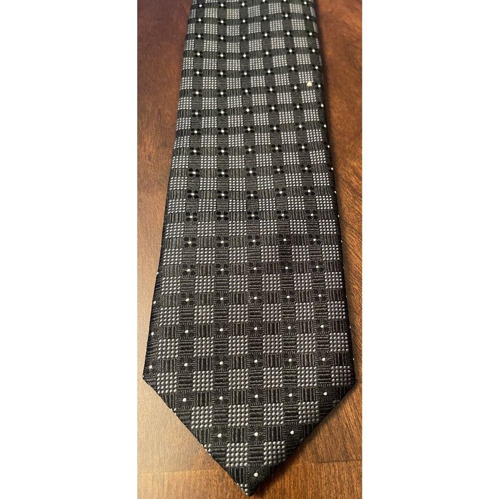 Report Collection Black, 100% Silk Men’s Neck Tie
